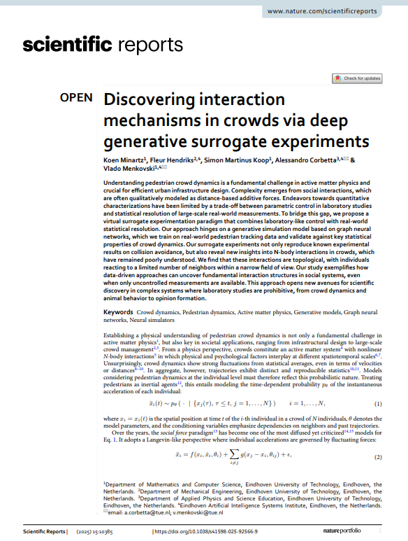 Thumbnail for Discovering interaction mechanisms in crowds via deep generative surrogate experiments