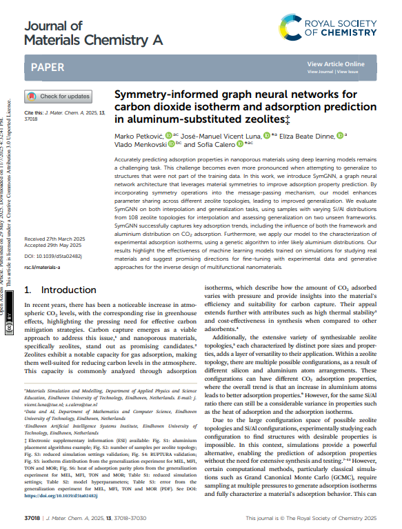 Thumbnail for Symmetry-informed graph neural networks for carbon dioxide isotherm and adsorption prediction in aluminum-substituted zeolites
